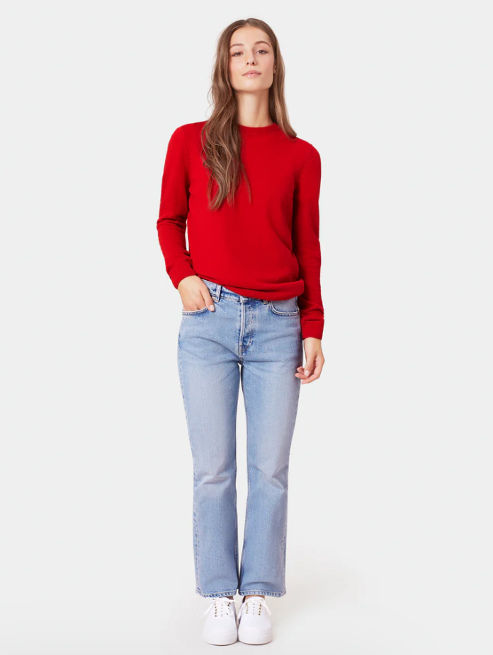 W Light Merino Wool Crew - COLORFUL STANDARD - Scarlet Red