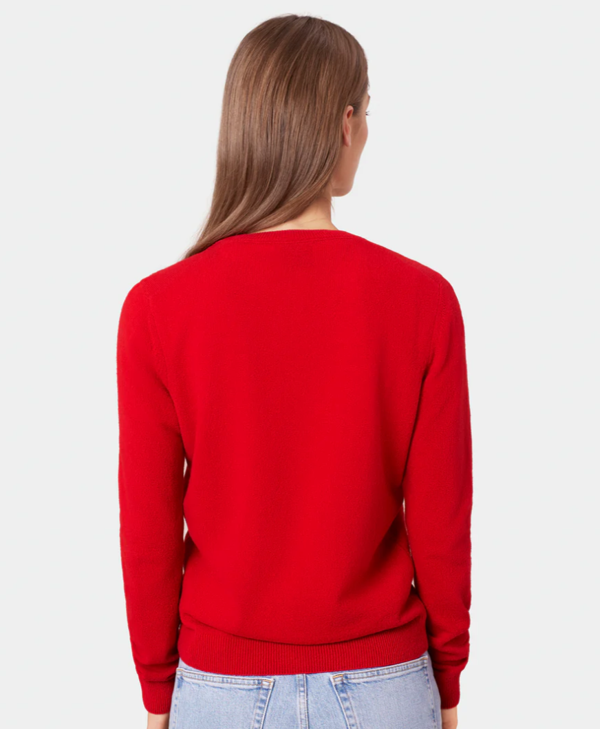 W Light Merino Wool Crew - COLORFUL STANDARD - Scarlet Red