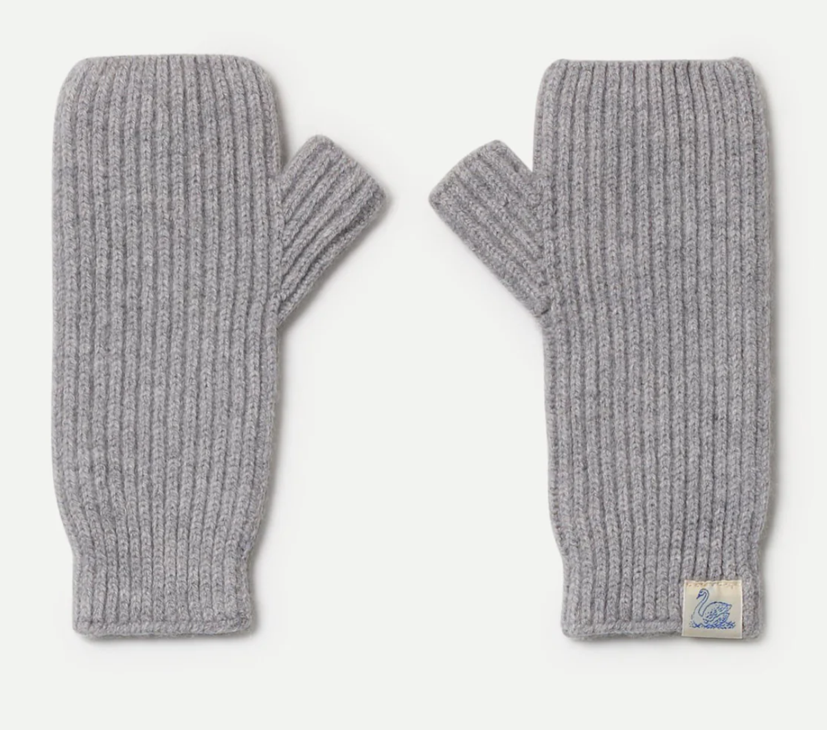 W wrist warmers, merino-silk-cashmere blend GLOVS - MERZ B SCHWANEN - Light Grey