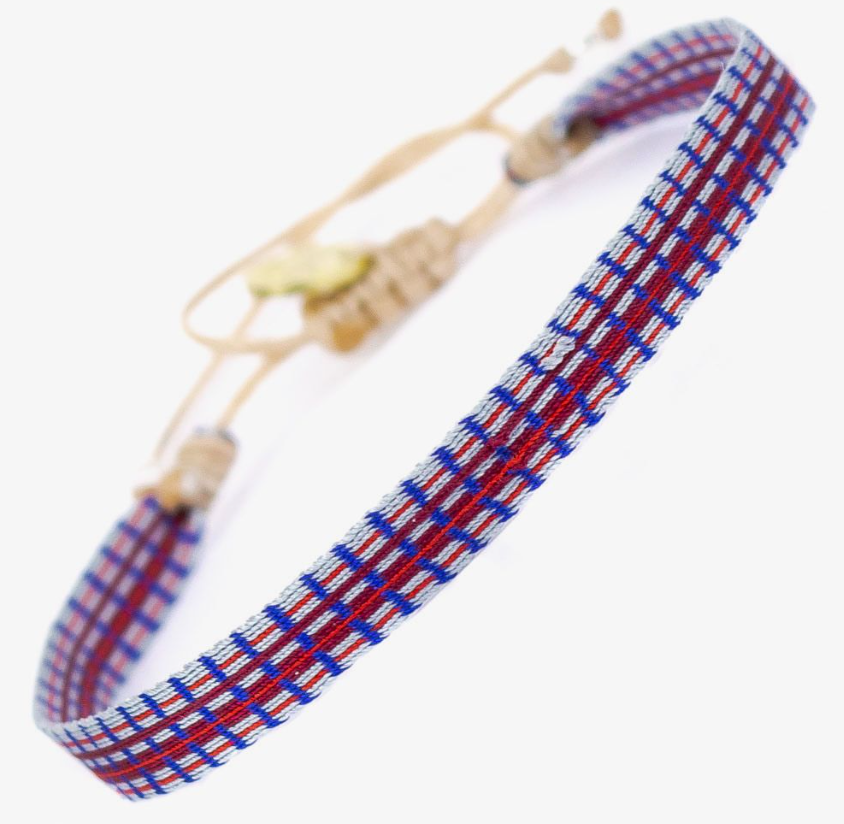 M&W GUANABANA BRACELET - MULTI BLUE & RED BASE