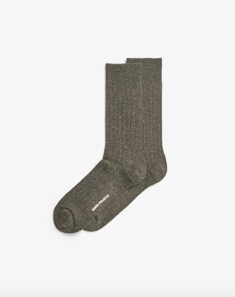 M Bjarki Neps Wool Rib Sock NORSE PROJECTS
