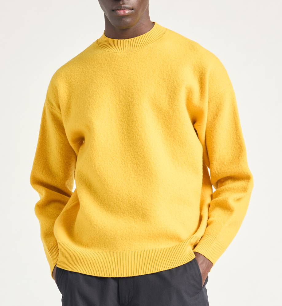 M Rom Boiled Wool Crewneck - KNIT - NORSE PROJECTS - YELLOW
