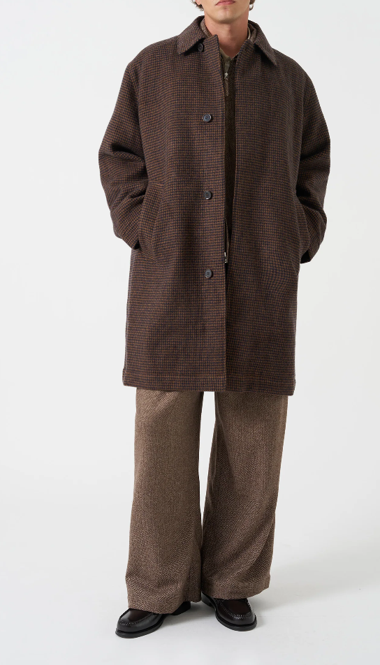Wool Tweed Mix Stan Coat - UNIVERSAL WORKS