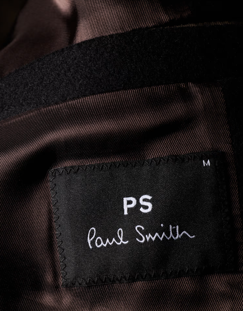 BLACK WOOL PEACOAT JACKET - PS PAUL SMIH