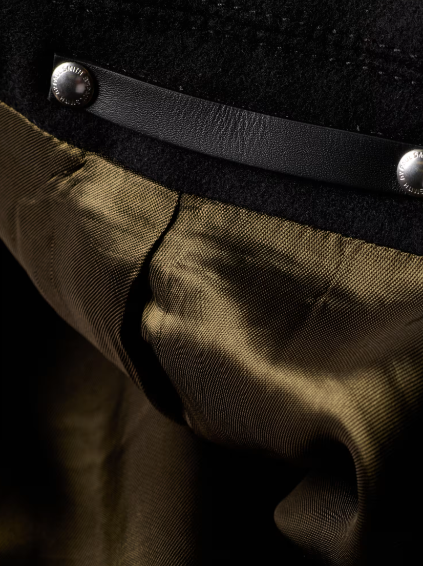 BLACK WOOL PEACOAT JACKET - PS PAUL SMIH