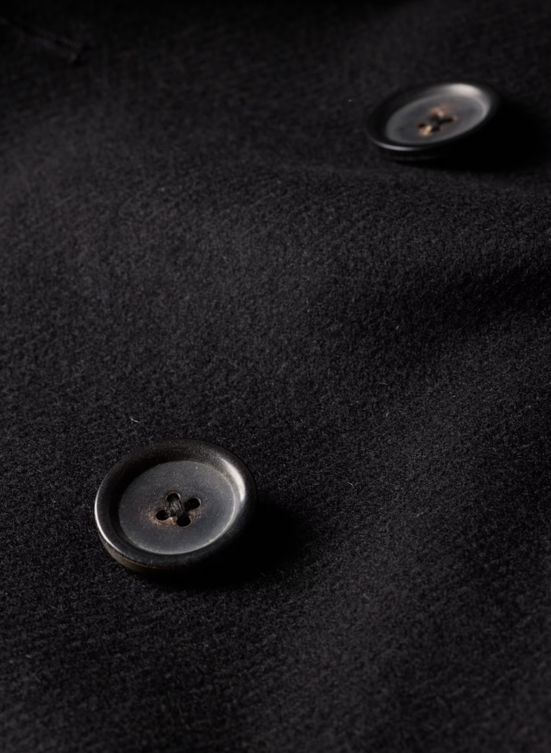BLACK WOOL PEACOAT JACKET - PS PAUL SMIH