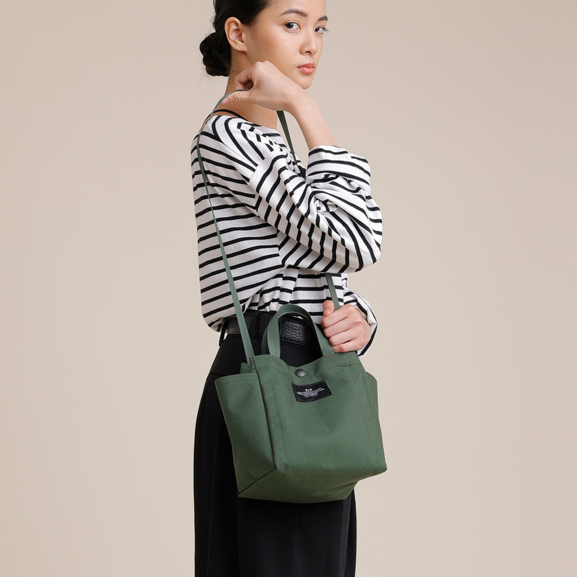 SMALL SIDE POCKET TOTE - CANVAS NYLON - BIP