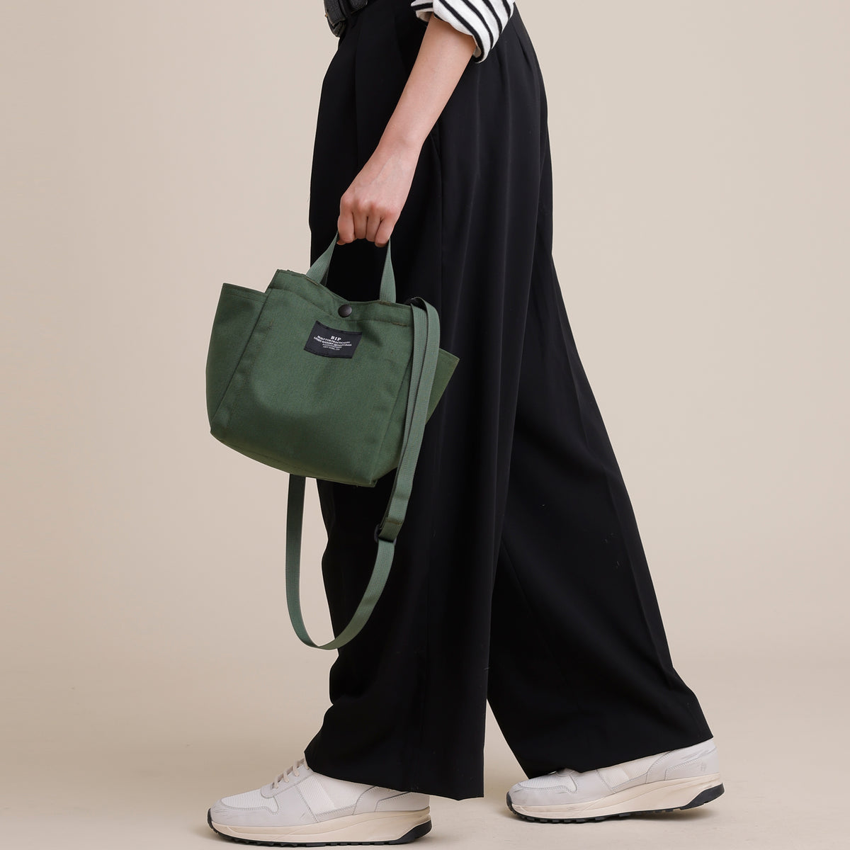 SMALL SIDE POCKET TOTE - CANVAS NYLON - BIP