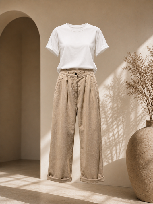W - Pillow regular trousers - BELLEROSE - Clay
